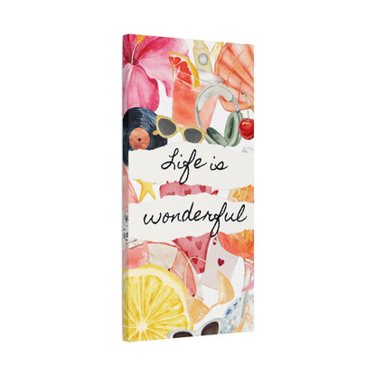 Life is Wonderful Canvas Wall Art, Colorful Decor, Inspirational Gift, Home Display, Summery Wall Art, Motivational Print