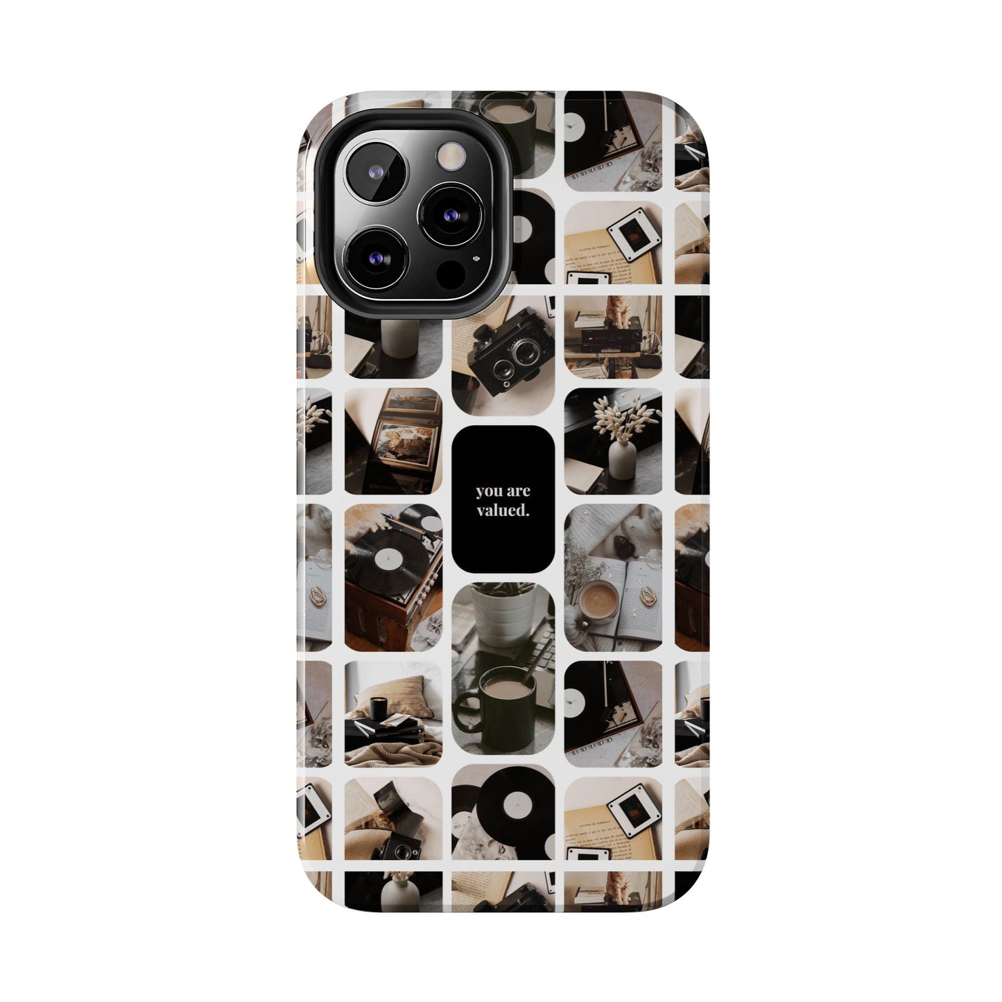 Retro Collage Phone Case - You Are Valued, Durable Protection for Your Device, Thoughtful Gift for Friends & Family, Perfect for Any [...]