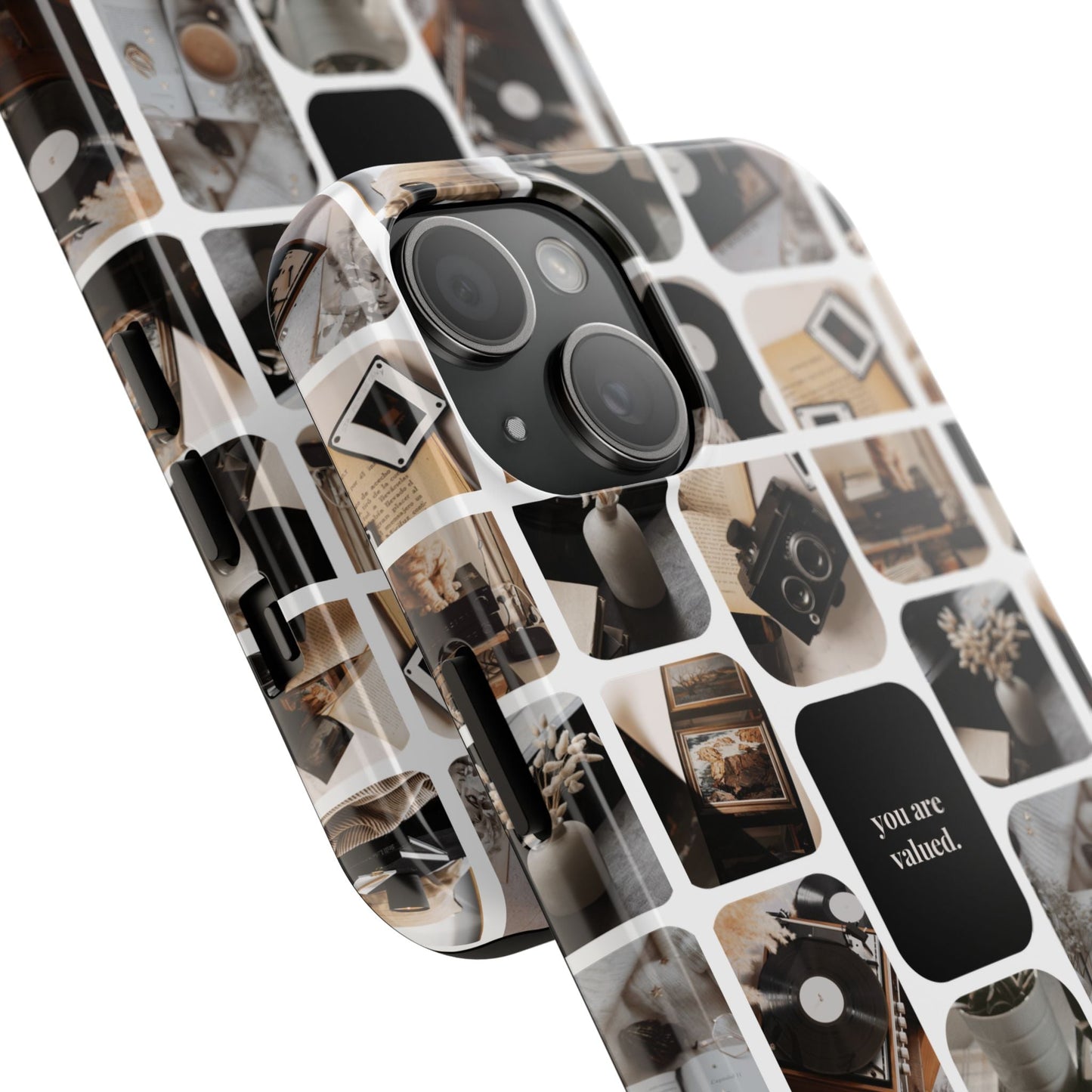 Retro Collage Phone Case - You Are Valued, Durable Protection for Your Device, Thoughtful Gift for Friends & Family, Perfect for Any [...]