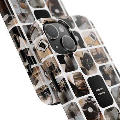 Retro Collage Phone Case - You Are Valued, Durable Protection for Your Device, Thoughtful Gift for Friends & Family, Perfect for Any [...]