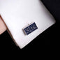 Copper Blue Cufflinks for Men - Elegant Enamel Design