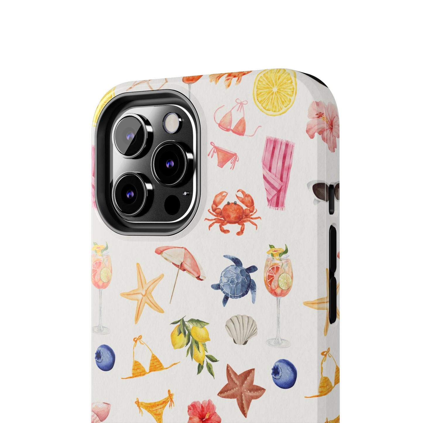 Customizable: Tropical Summer Phone Case, Vivid Coastal Design, Perfect Gift for Beach Lovers, Vacation Memories, Durable Tough Cases