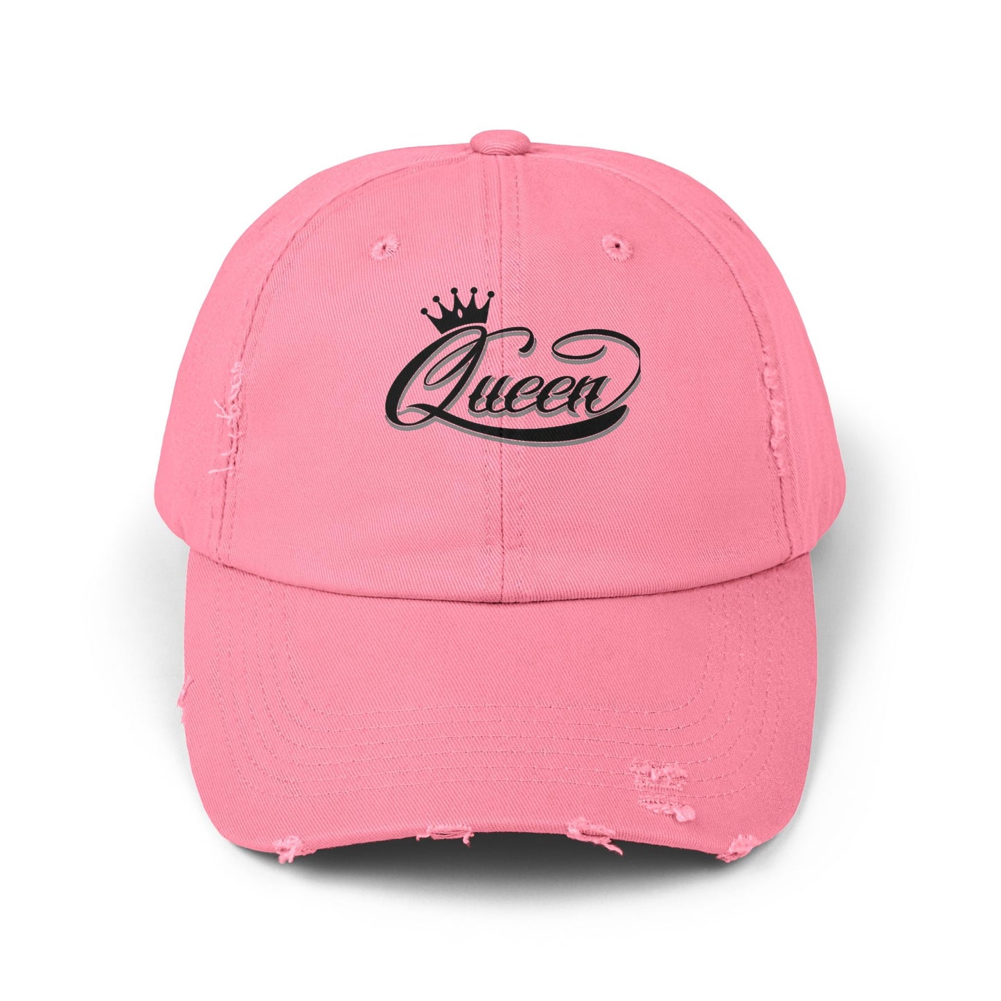 Distressed Queen Cap - Vintage Style Unisex Baseball Hat, Hip Hop Headgear & Streetwear Fashion Accessory