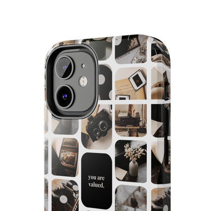 Retro Collage Phone Case - You Are Valued, Durable Protection for Your Device, Thoughtful Gift for Friends & Family, Perfect for Any [...]