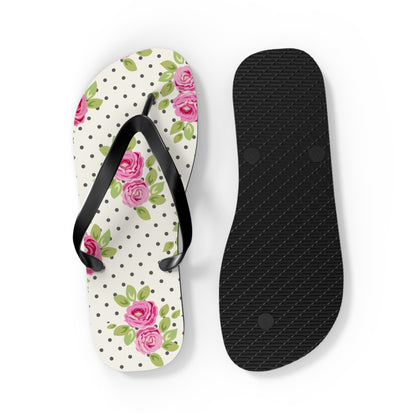 Customizable: Floral Flip Flops, Comfortable Summer Sandals, Beach Footwear, Gift for Vacation, Floral Patterns