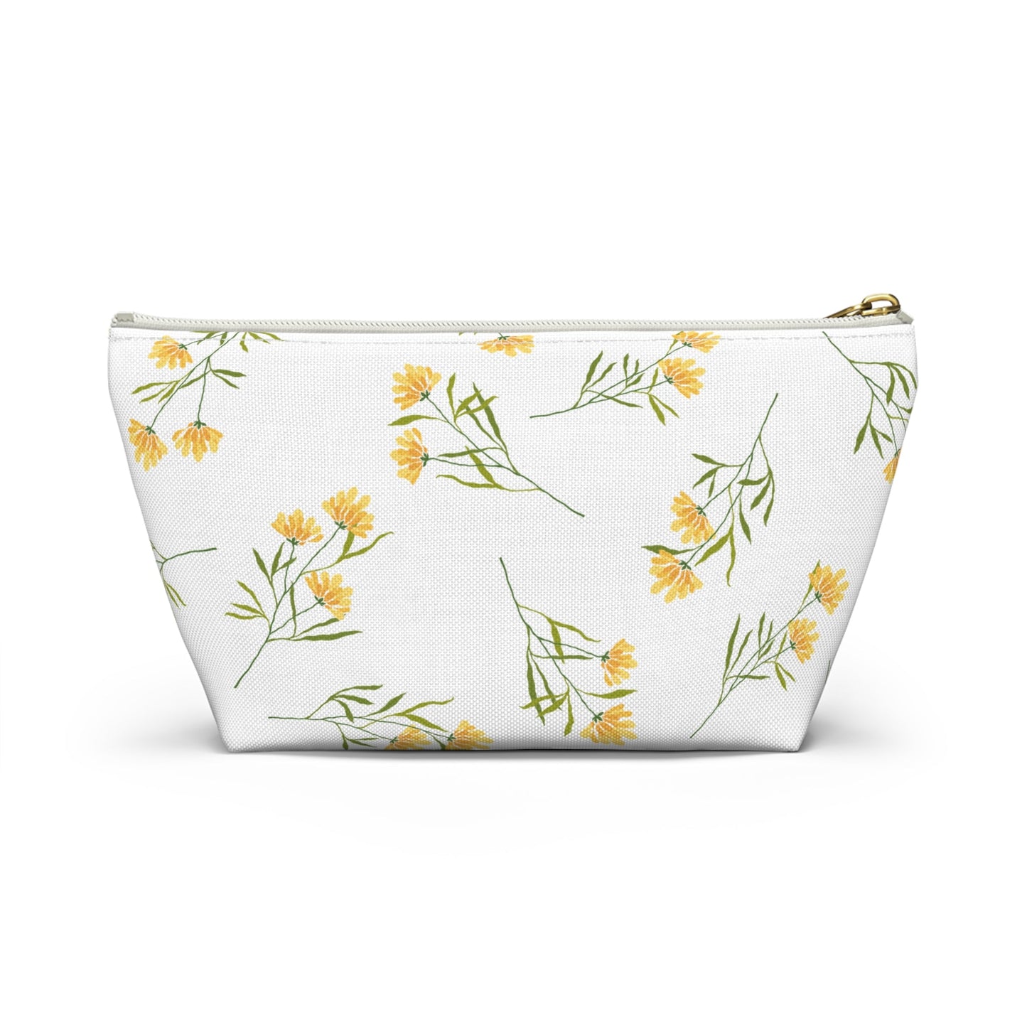 Customizable: Floral Accessory Pouch, Cute Makeup Bag, Travel Organizer, Gift for Her, Spring Flowers, Eco-Friendly Storage