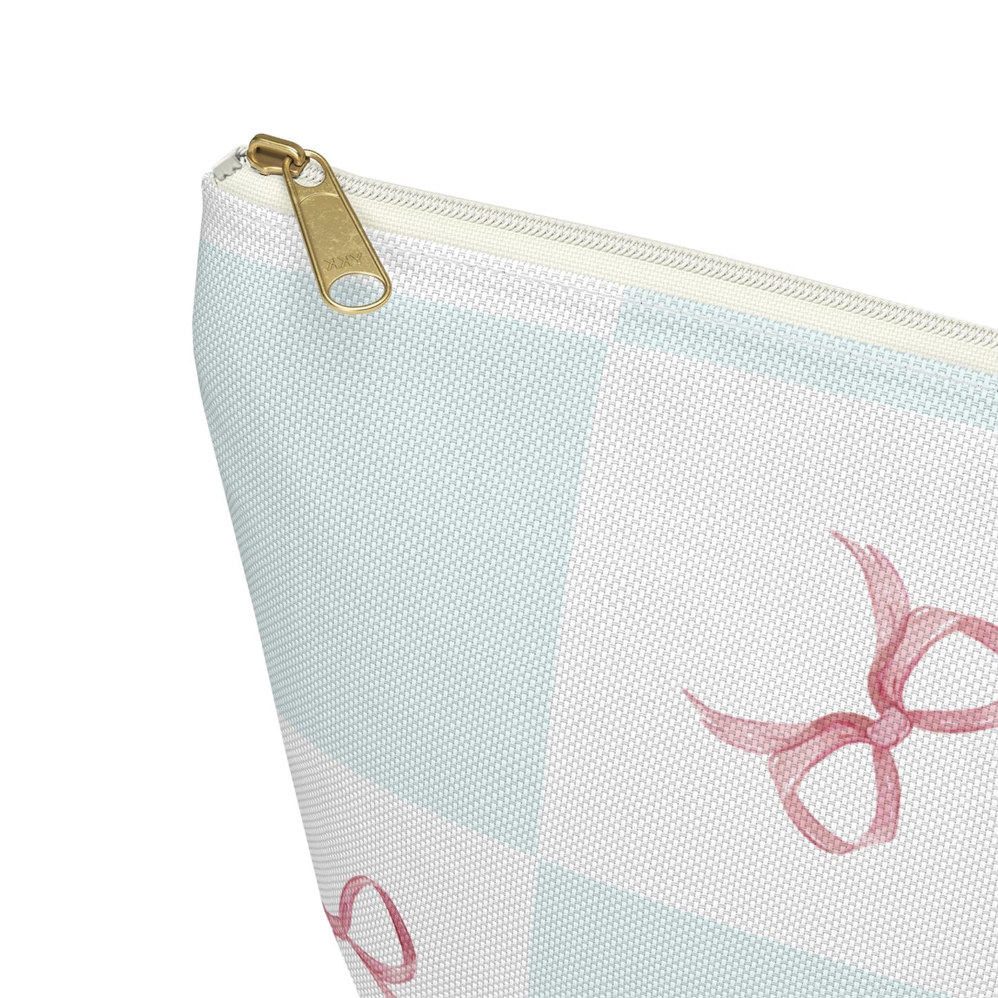 Customizable: Charming Ribbon Accessory Pouch, Makeup Bag, Gift for Her, T-bottom Style, Cute Storage, Birthday Present, Bridesmaid Gift