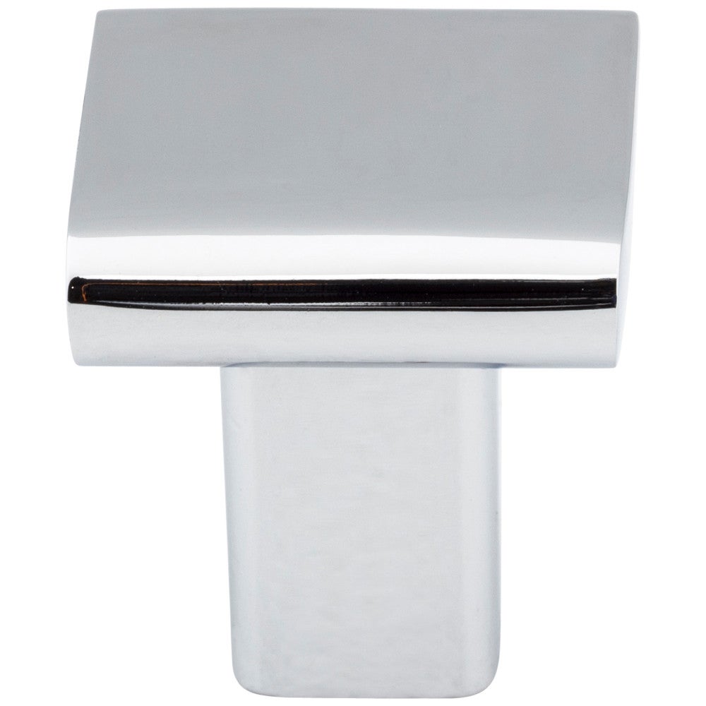 1" Overall Length Satin Nickel Square Park Cabinet Knob