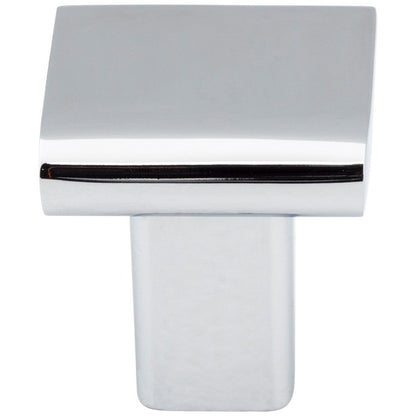 1" Overall Length Satin Nickel Square Park Cabinet Knob