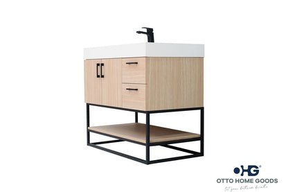 Solana Natural Oak 36" Bathroom Cabinet