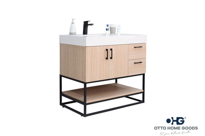 Solana Natural Oak 36" Bathroom Cabinet
