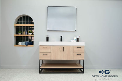 Solana Natural Oak 48" Bathroom Cabinet