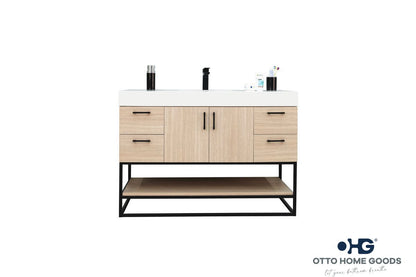 Solana Natural Oak 48" Bathroom Cabinet