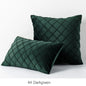 Diamond plaid velvet pillowcase