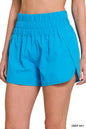 ZENANA Windbreaker Smocked Waistband Running Shorts