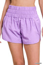 ZENANA Windbreaker Smocked Waistband Running Shorts