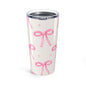 Customizable: Chic Bow Tumbler 20oz - Stylish Insulated Drinkware, Gift for Her, Birthday, Bridal Shower, Everyday Use, Pink Ribbon Design