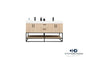 Solana Natural Oak 60" Double Bowls Bathroom Cabinet