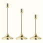 Elegant 3Piece Metal Candle Holders Gold  Rose Gold Finish