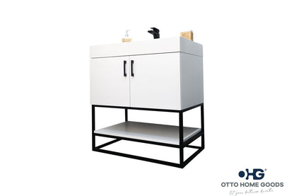 Solana White 30" Bathroom Cabinet