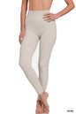 ZENANA Ribbed Seamless High Waisted Full Length Leggings