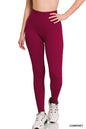 ZENANA Ribbed Seamless High Waisted Full Length Leggings