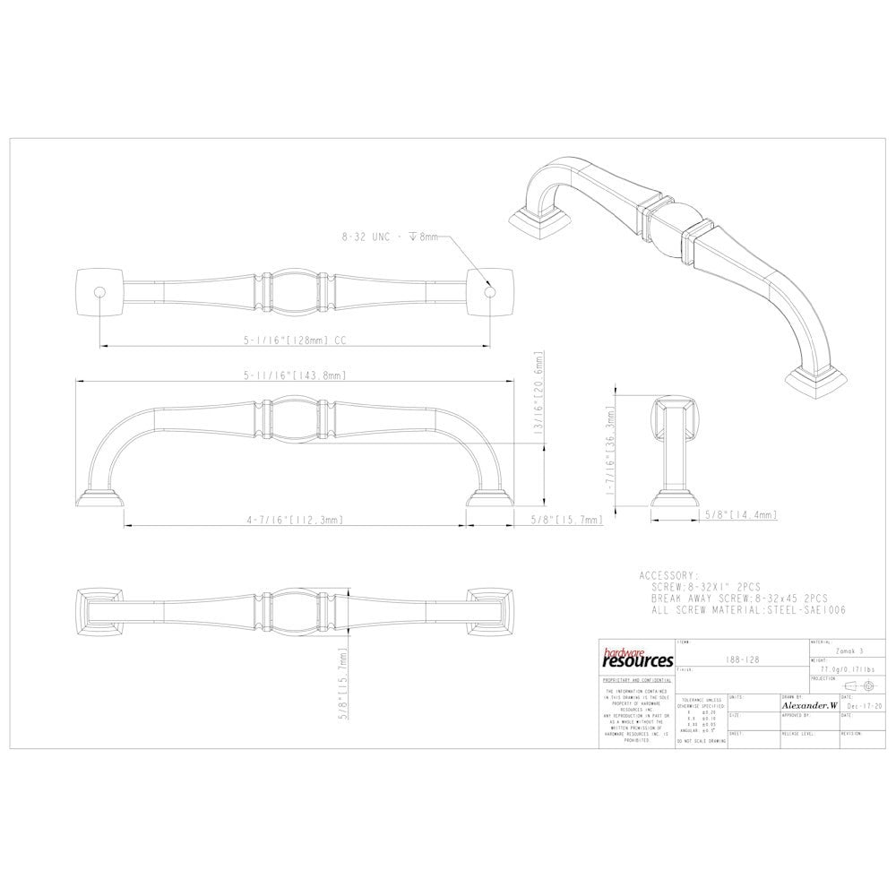 96 mm Center-to-Center Satin Nickel Katharine Cabinet Pull
