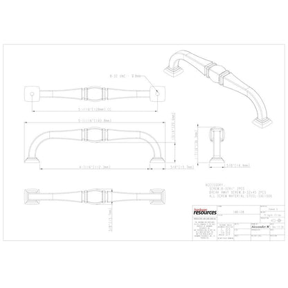 96 mm Center-to-Center Satin Nickel Katharine Cabinet Pull
