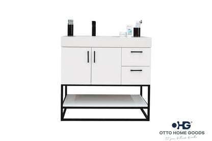 Solana White 36" Bathroom Cabinet