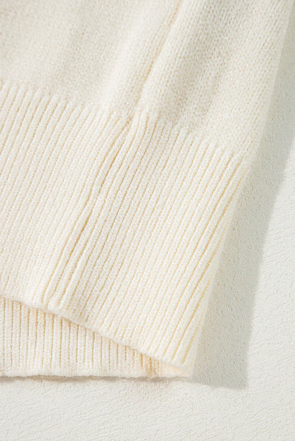 Apricot Halloween Boo Drop Shoulder Knit Sweater