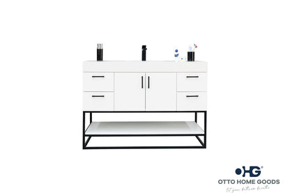 Solana White 48" Bathroom Cabinet