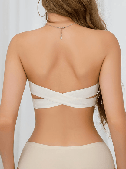 Seamless Ice Silk Strapless Bra Wire-Free & Padded