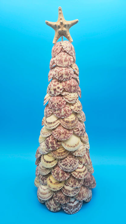 18" Scallop Shell Christmas Tree with Starfish Topper