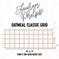 Oatmeal Classic Grid 15mm washi