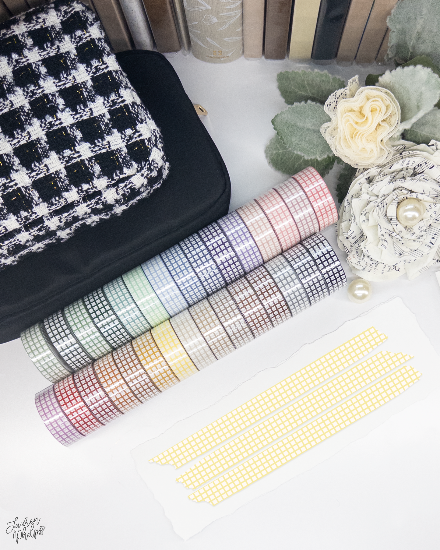 Buttercup Classic Grid 15mm washi