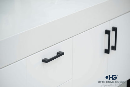 Solana White 60" Double Bowls Bathroom Cabinet