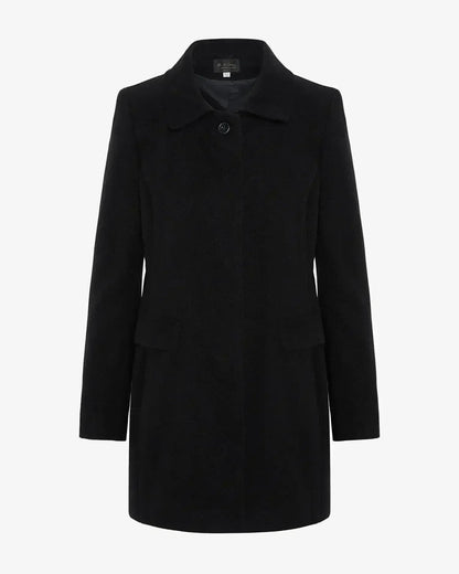 De La Creme Womens Wool Blend Hip Length Covert Coat