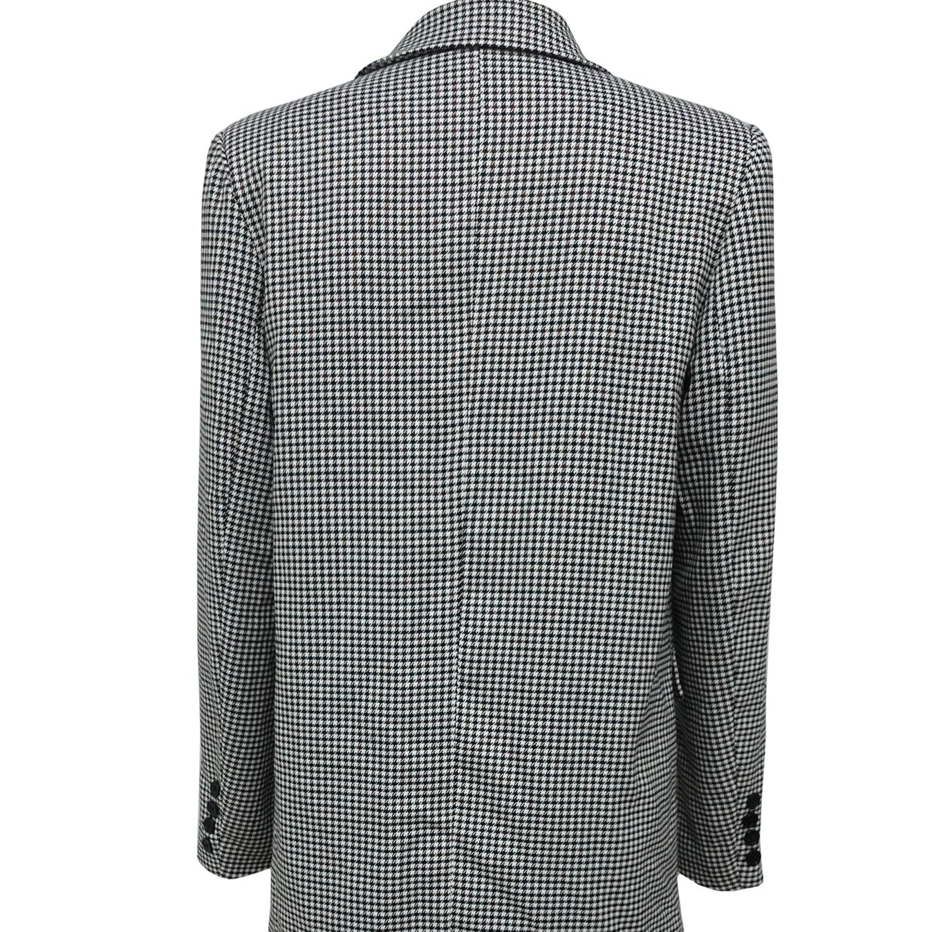 Ladies Checkered Suit Jacket - Lapel Double Breasted Style