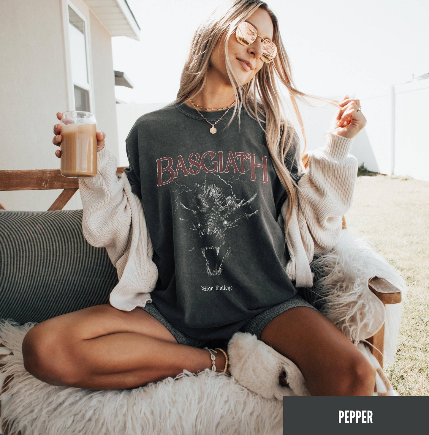 TheKingShirt - Basgiath War College Shirt - Distressed Iron Flame Merch