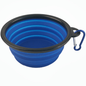 Mr. Peanut's Blue Collapsible Silicone Pet Bowl for Food and Water