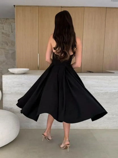 Solid Color Tube Dress Midi for Chic and Stylish Looks