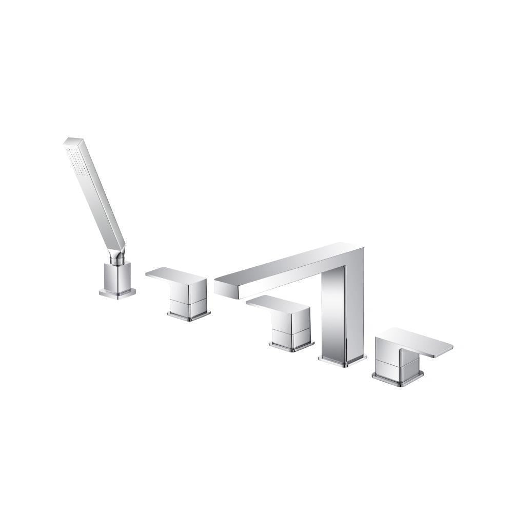 Flusso 196.2420 Five Hole Deck Mounted Roman Tub Faucet With Hand Shower