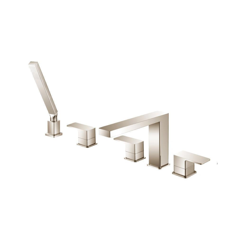 Flusso 196.2420 Five Hole Deck Mounted Roman Tub Faucet With Hand Shower