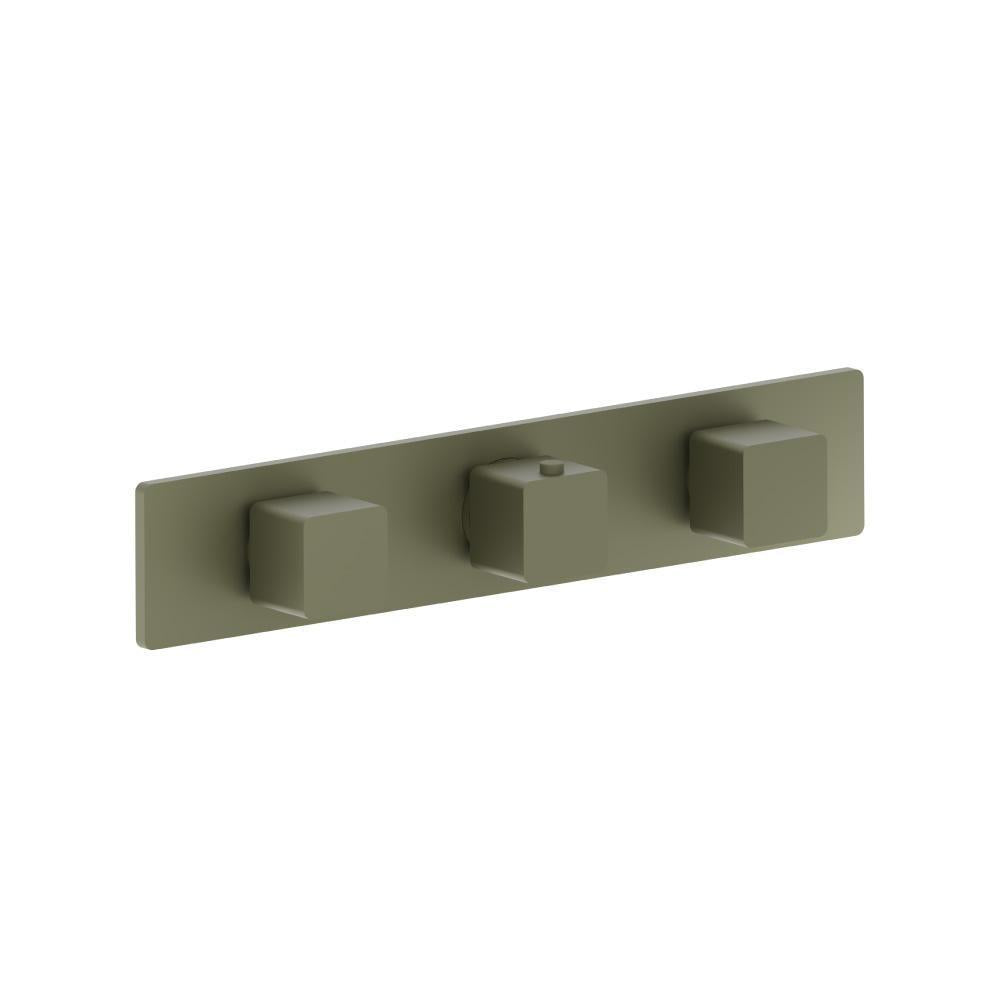 Flusso 196.2715 3/4" Horizontal Thermostatic Valve with 2 Volume Controls & Trim