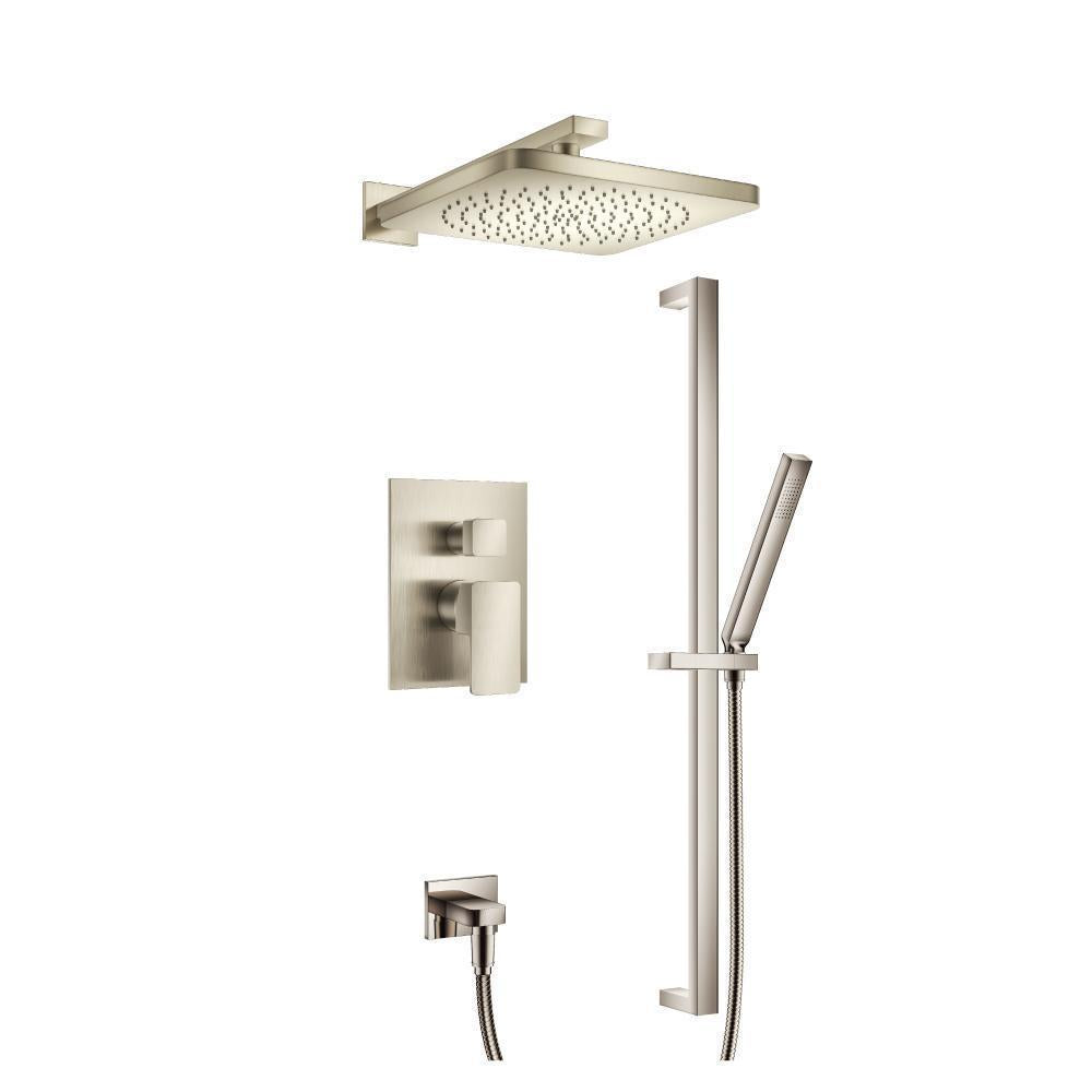 Flusso 196.3350 Two Output Shower Set With Shower Head, Hand Held And Slide Bar