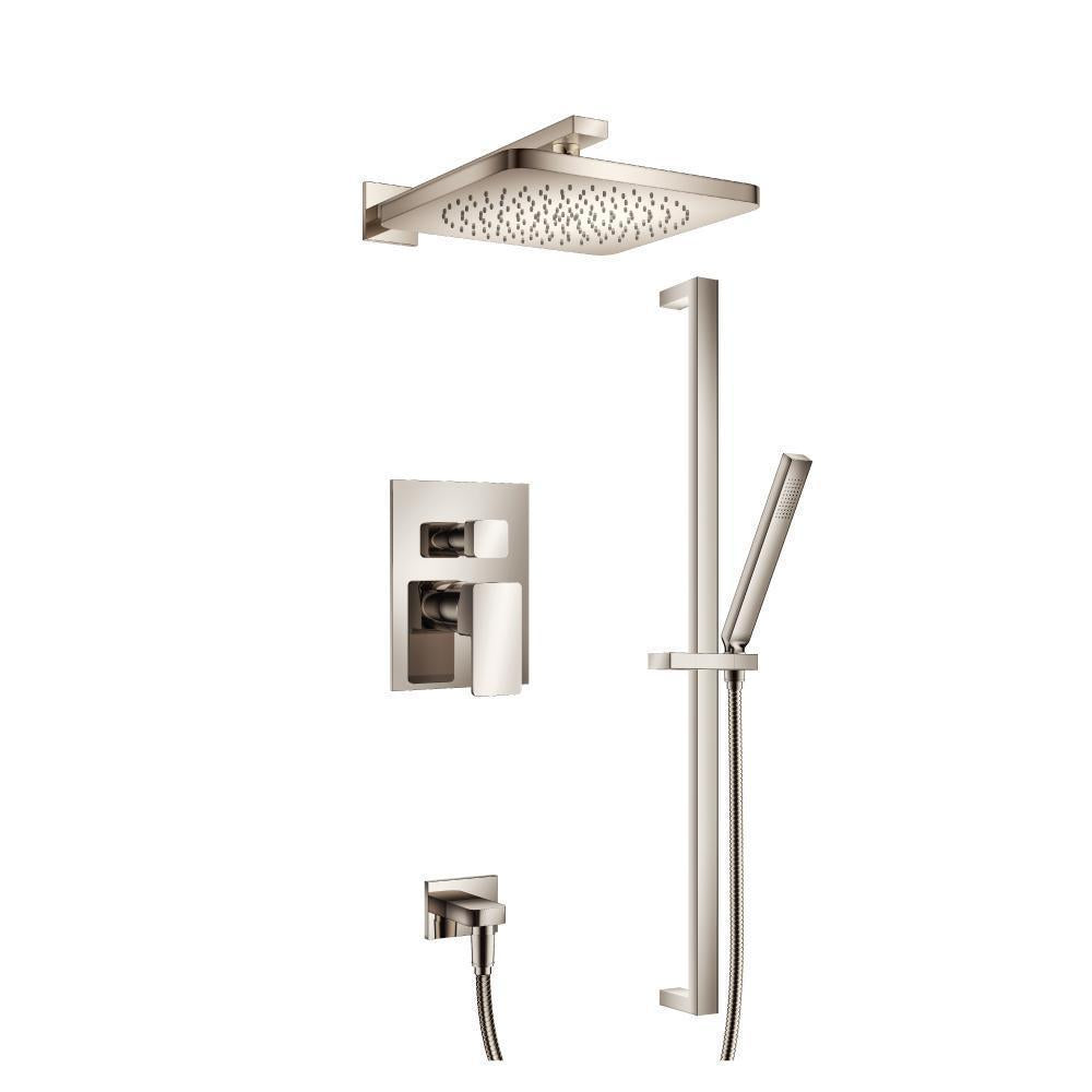 Flusso 196.3350 Two Output Shower Set With Shower Head, Hand Held And Slide Bar