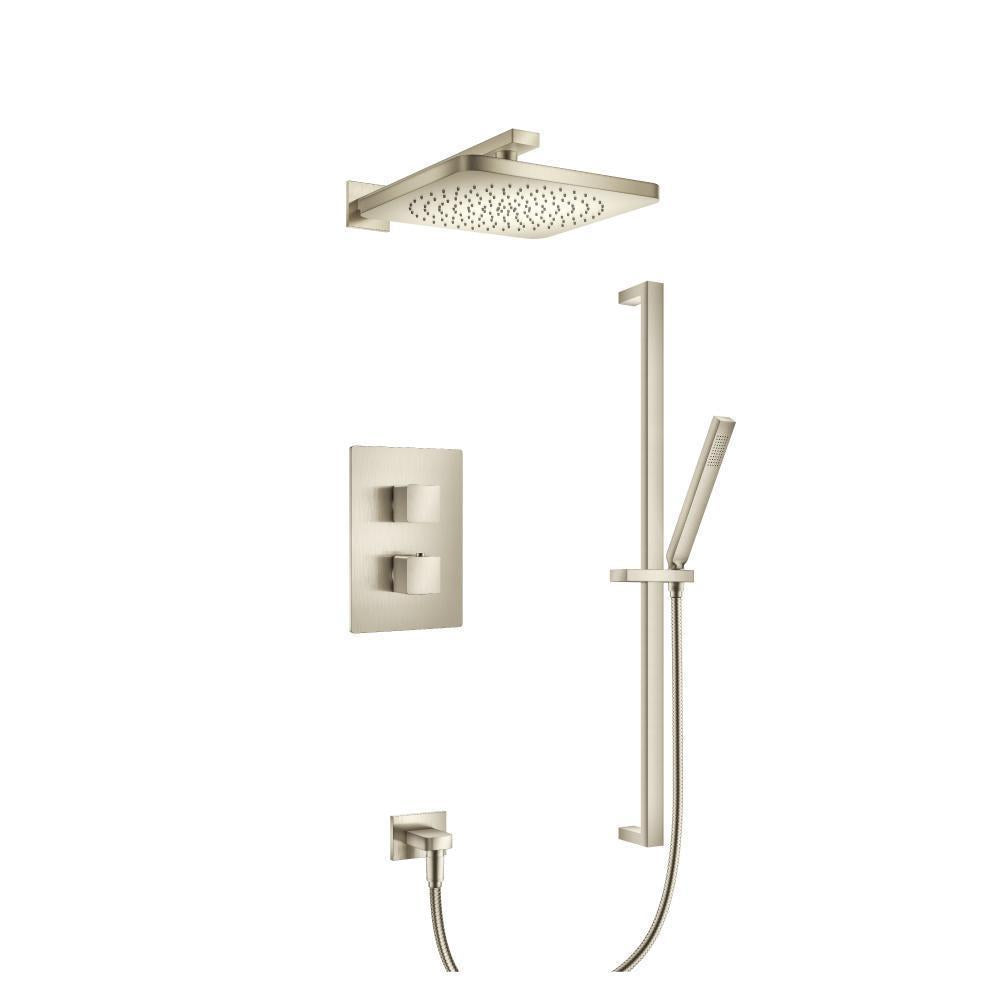 Flusso 196.7100 Two Output Shower Set With Shower Head, Hand Held And Slide Bar