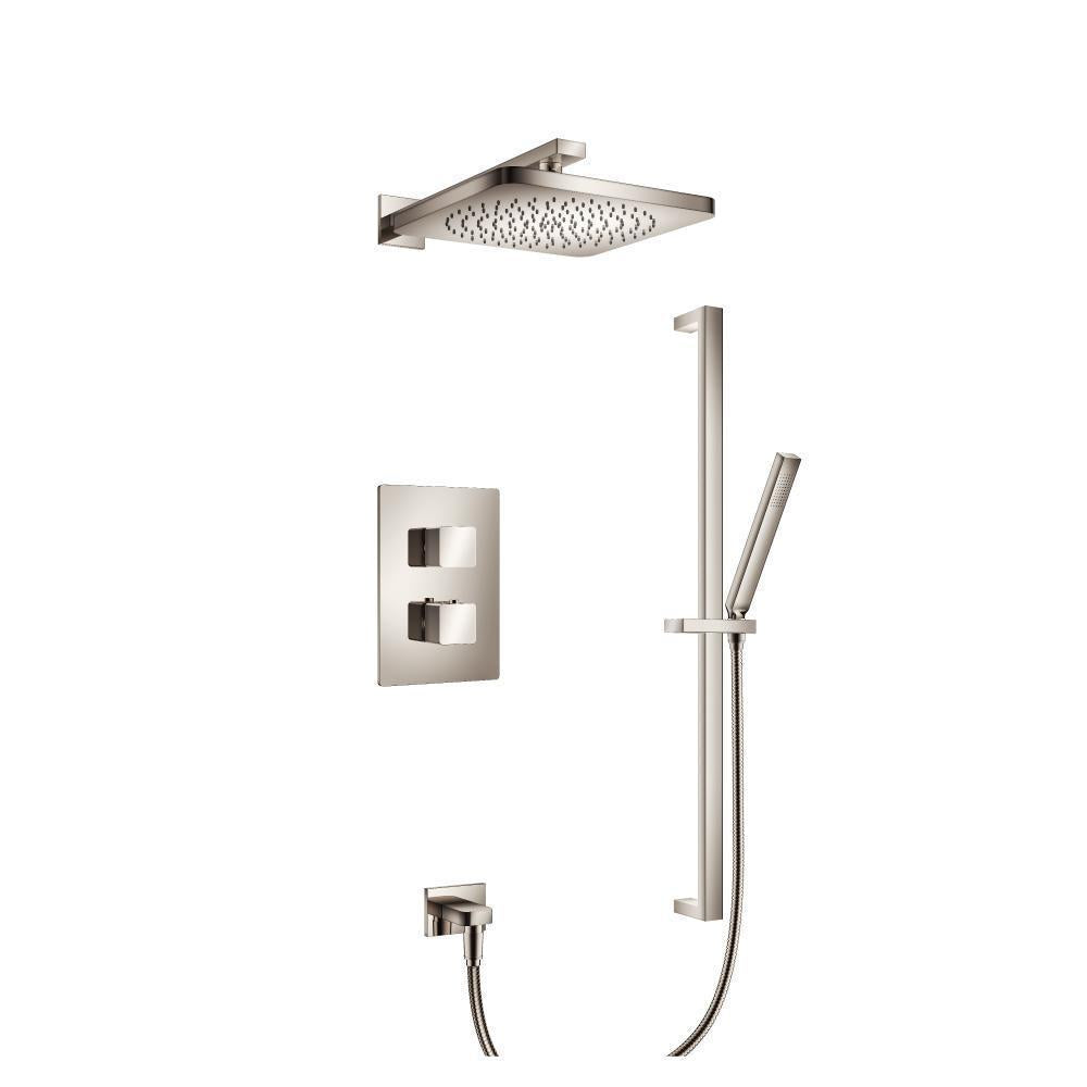 Flusso 196.7100 Two Output Shower Set With Shower Head, Hand Held And Slide Bar