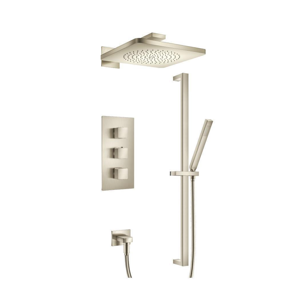 Flusso 196.7200 Two Output Shower Set With Shower Head, Hand Held And Slide Bar
