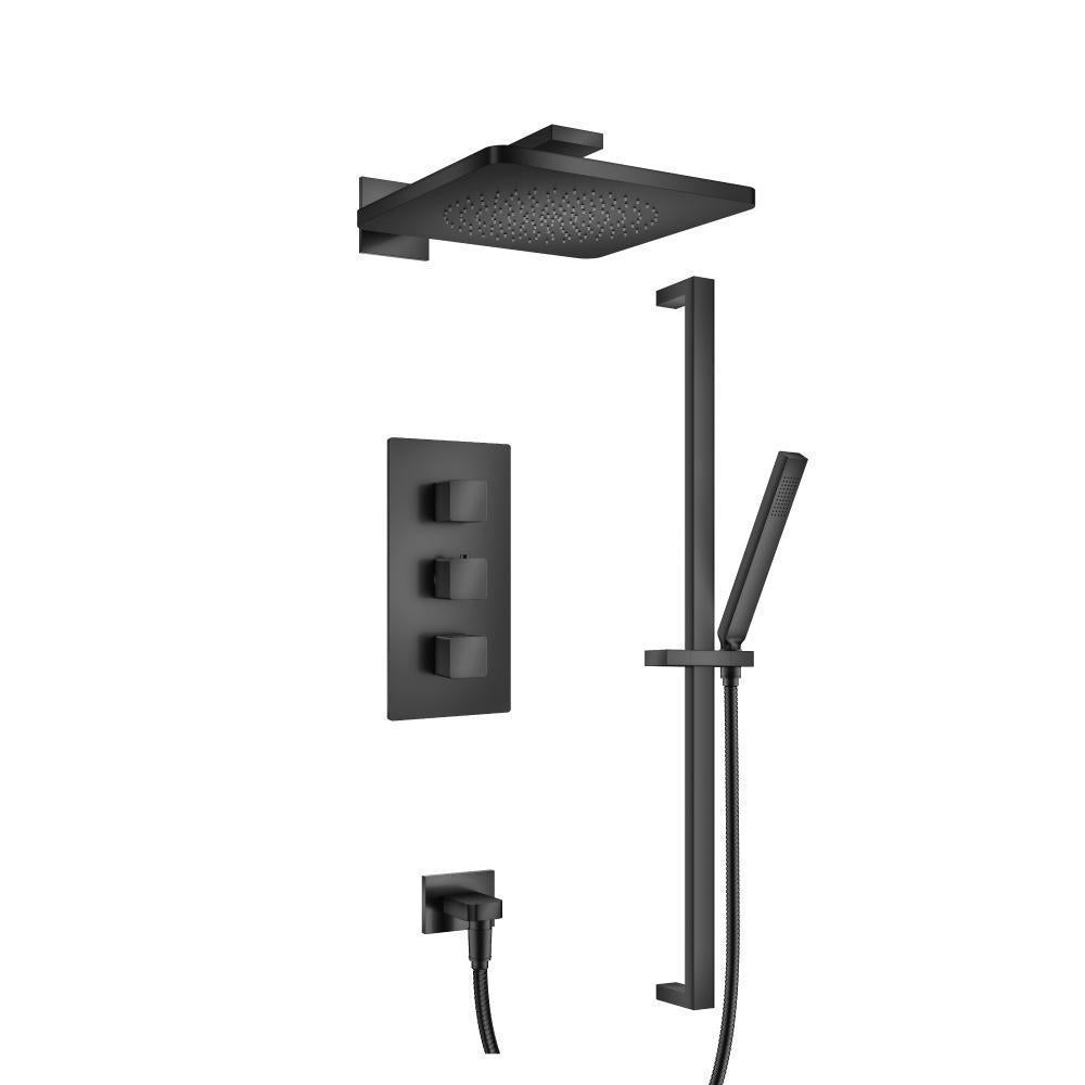 Flusso 196.7200 Two Output Shower Set With Shower Head, Hand Held And Slide Bar